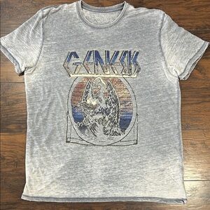 Genesis Grunge Distressed Vintage Graphic T-Shirt Festival Concert Band